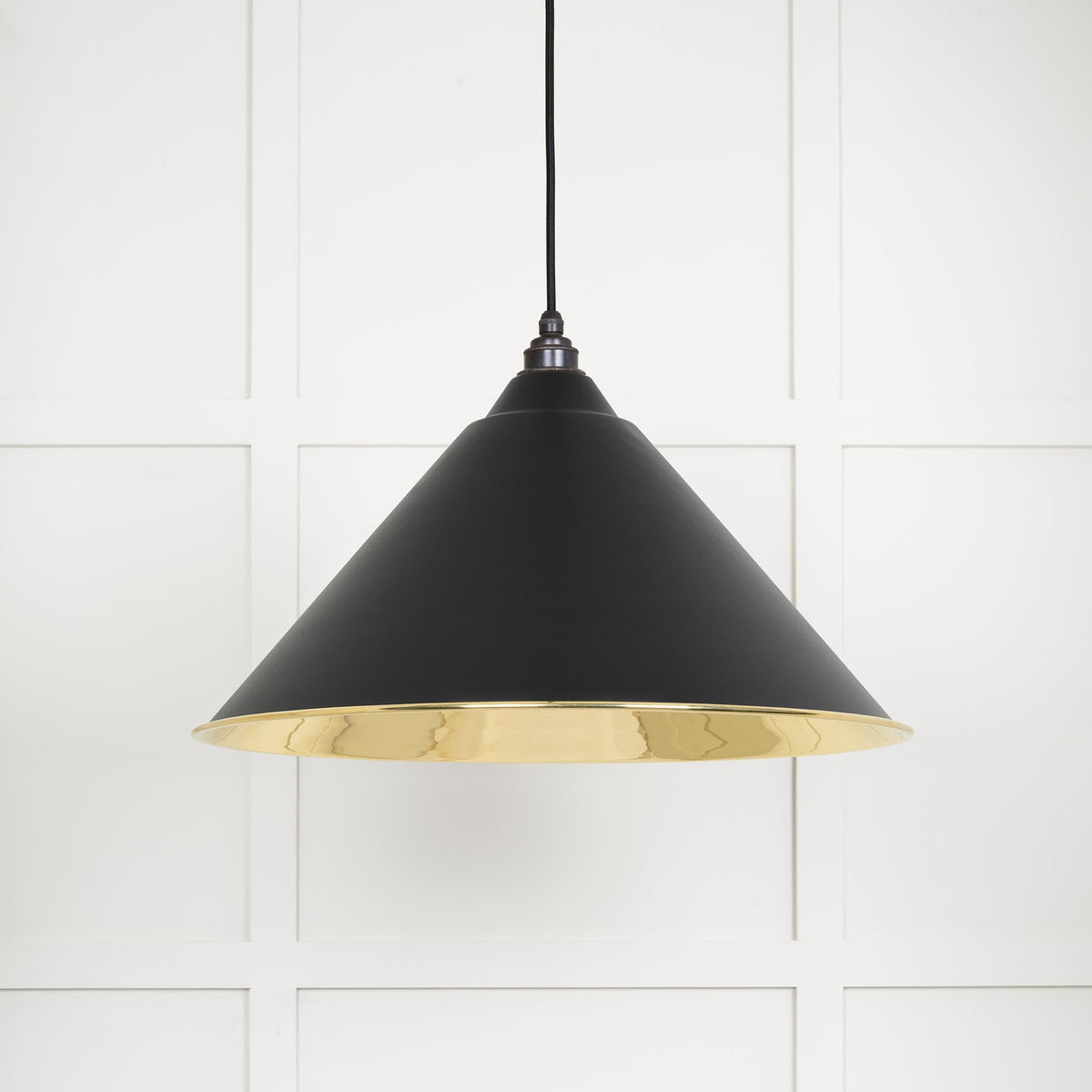 Smooth Brass Hockley Pendant by From The Anvil