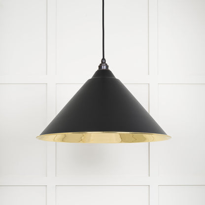 Smooth Brass Hockley Pendant by From The Anvil