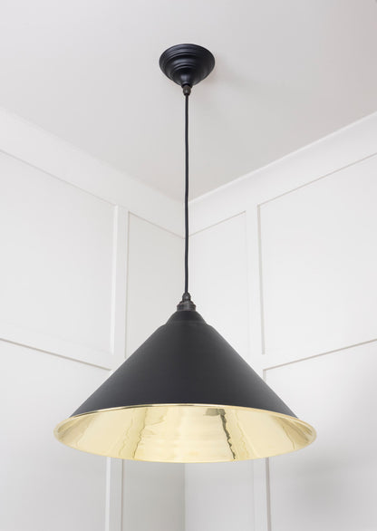 Smooth Brass Hockley Pendant by From The Anvil