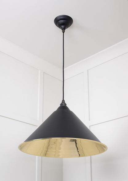 Smooth Brass Hockley Pendant by From The Anvil