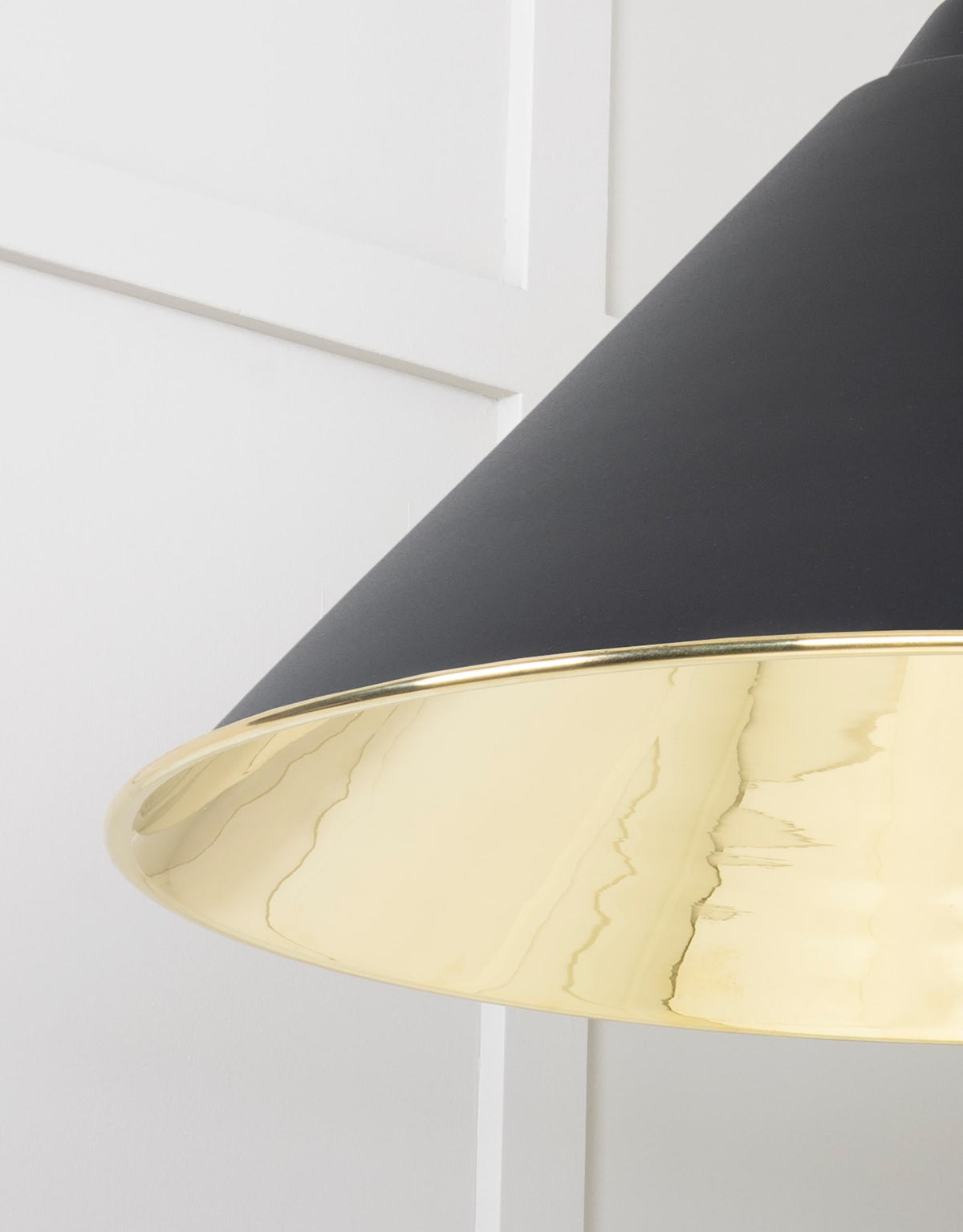 Smooth Brass Hockley Pendant by From The Anvil