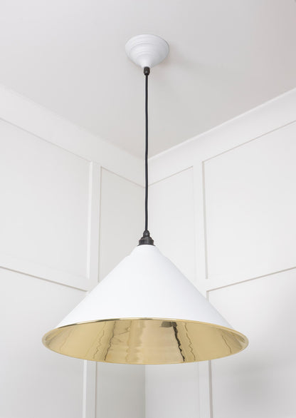 Smooth Brass Hockley Pendant by From The Anvil