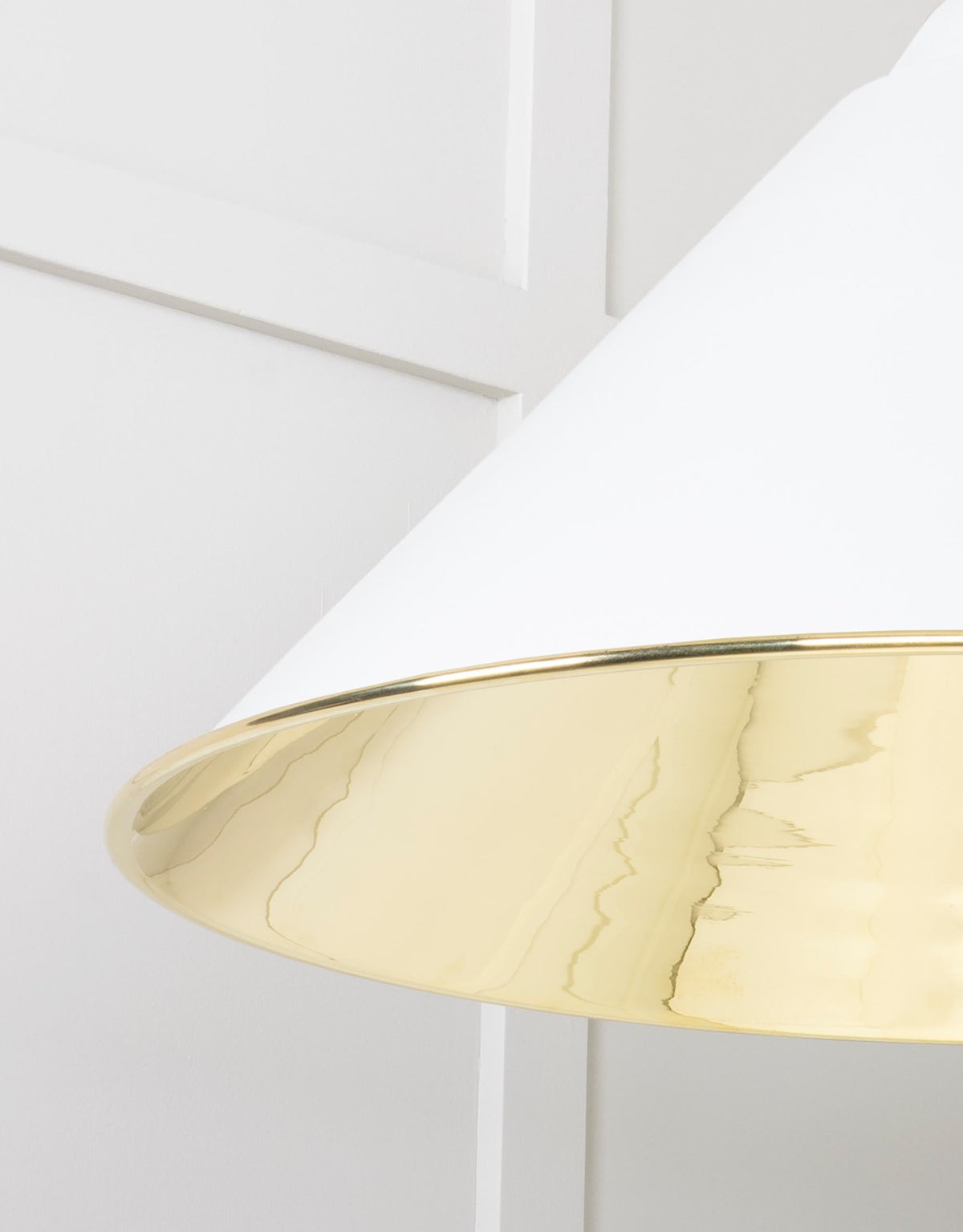 Smooth Brass Hockley Pendant by From The Anvil