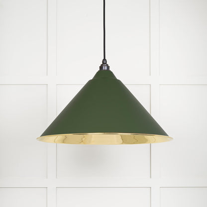 Smooth Brass Hockley Pendant by From The Anvil