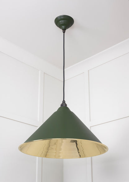 Smooth Brass Hockley Pendant by From The Anvil