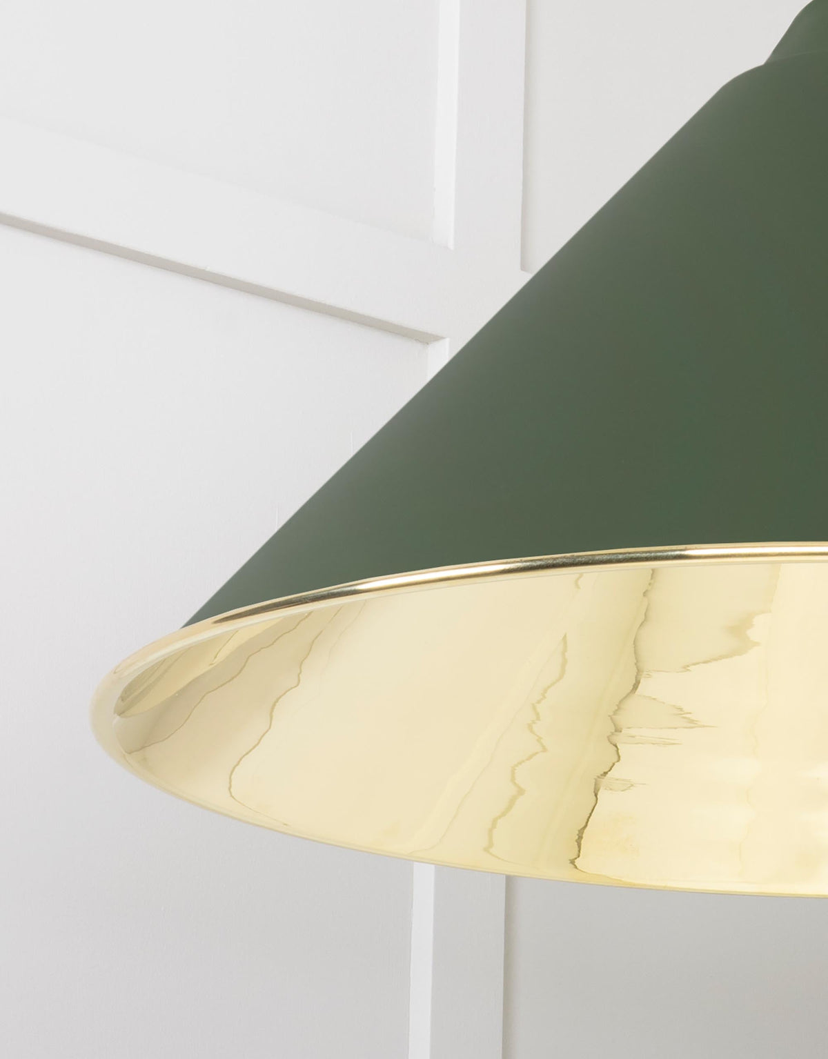 Smooth Brass Hockley Pendant by From The Anvil