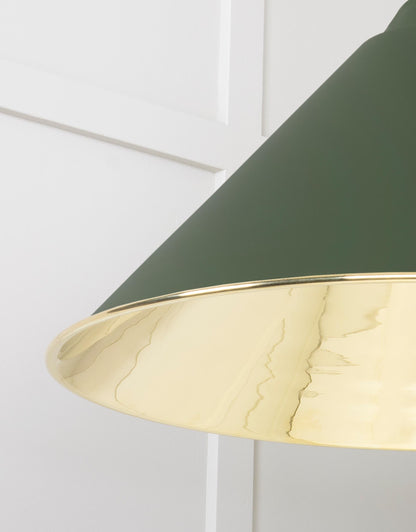 Smooth Brass Hockley Pendant by From The Anvil