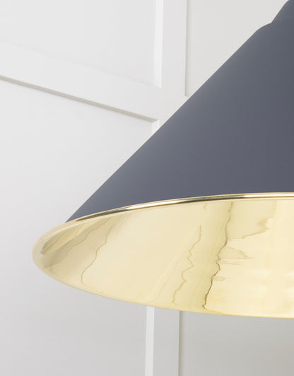 Smooth Brass Hockley Pendant by From The Anvil