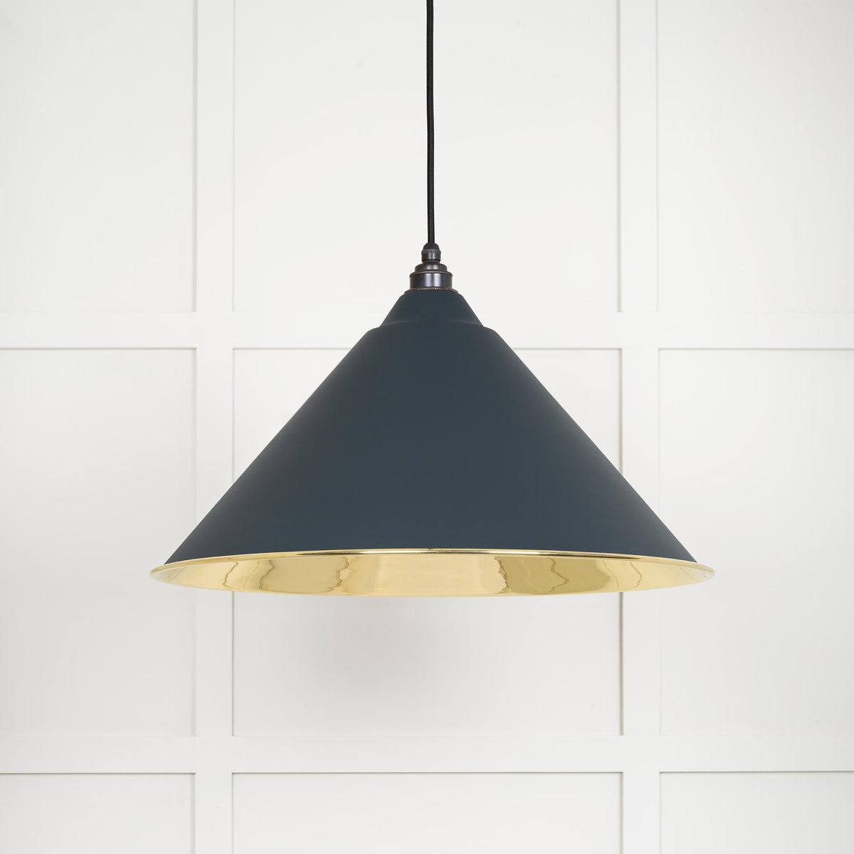 Smooth Brass Hockley Pendant by From The Anvil