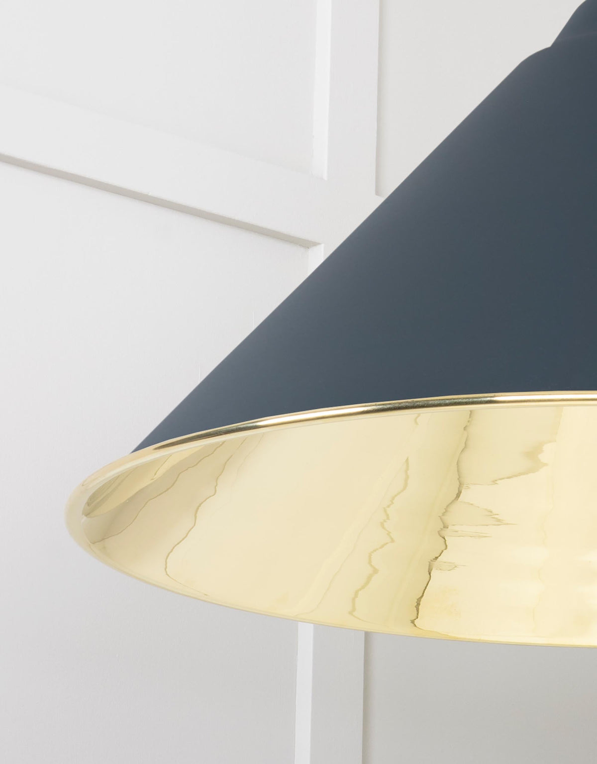 Smooth Brass Hockley Pendant by From The Anvil