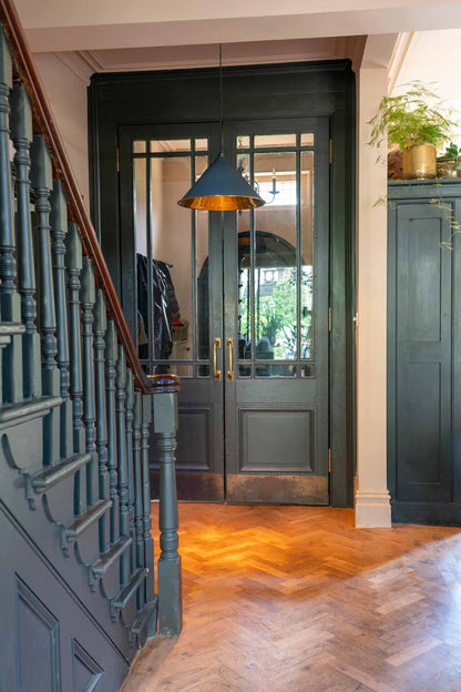 Smooth Brass Hockley Pendant by From The Anvil