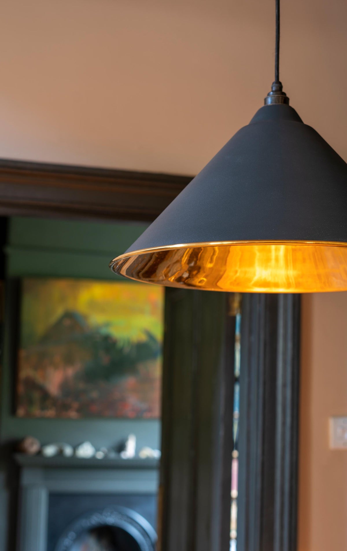 Smooth Brass Hockley Pendant by From The Anvil