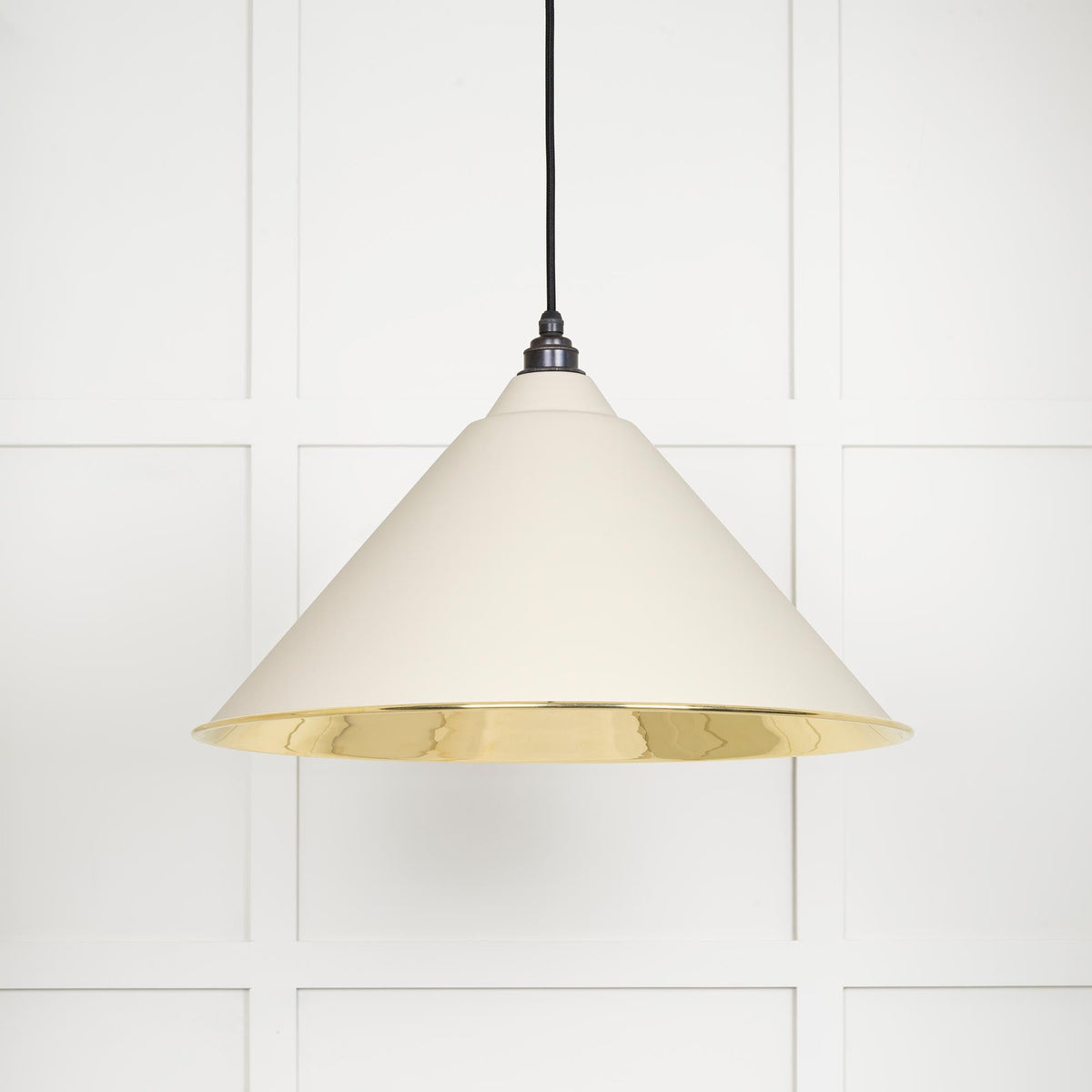 Smooth Brass Hockley Pendant by From The Anvil