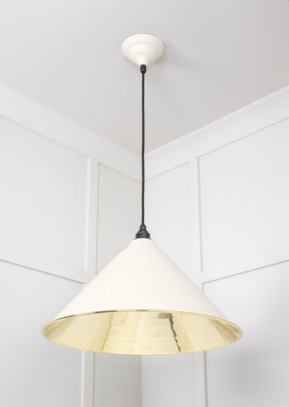 Smooth Brass Hockley Pendant by From The Anvil