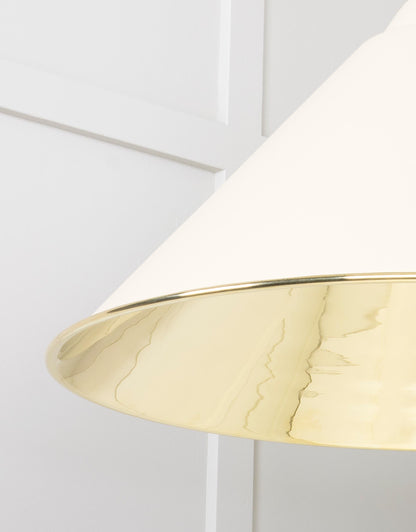 Smooth Brass Hockley Pendant by From The Anvil