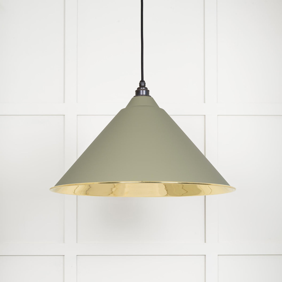 Smooth Brass Hockley Pendant by From The Anvil