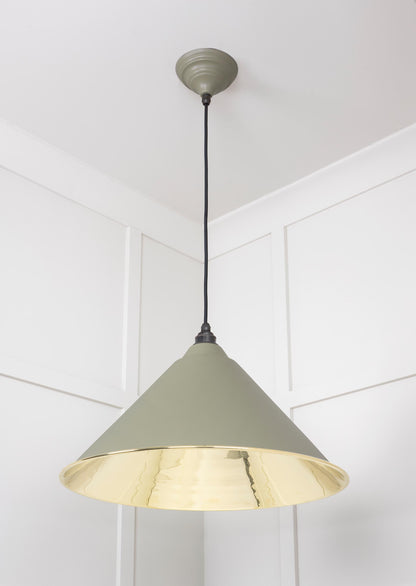 Smooth Brass Hockley Pendant by From The Anvil