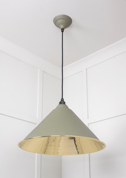 Smooth Brass Hockley Pendant by From The Anvil