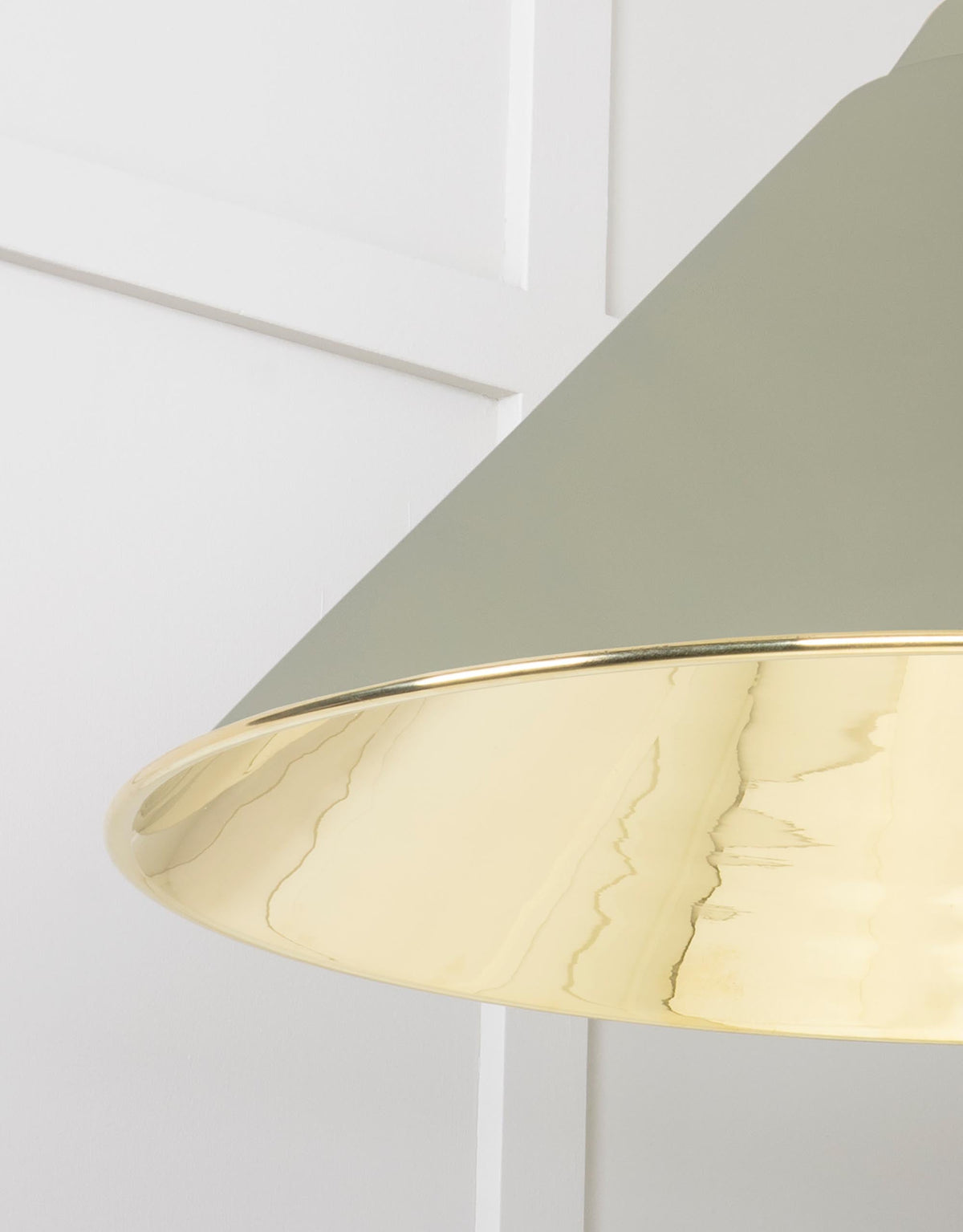 Smooth Brass Hockley Pendant by From The Anvil