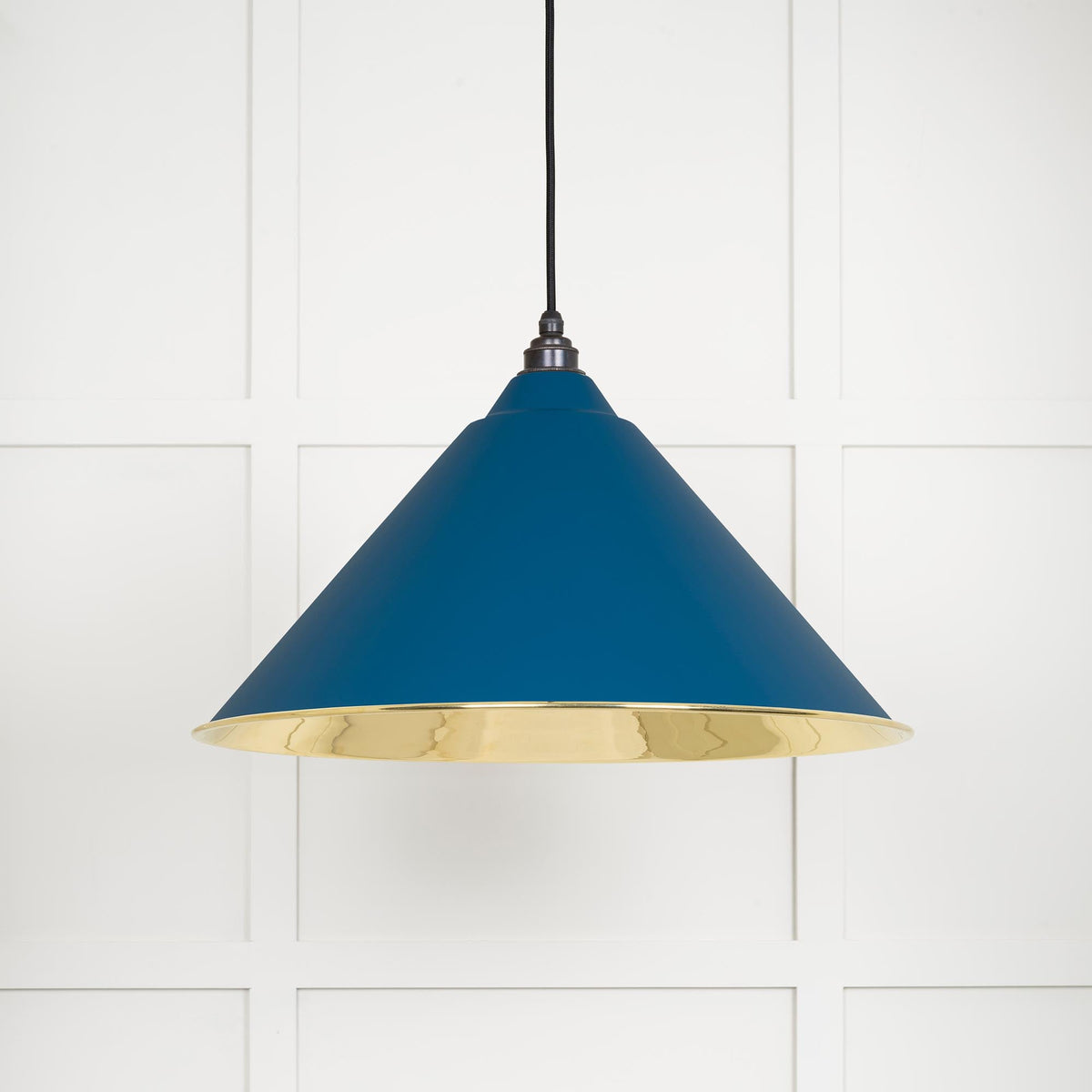 Smooth Brass Hockley Pendant by From The Anvil