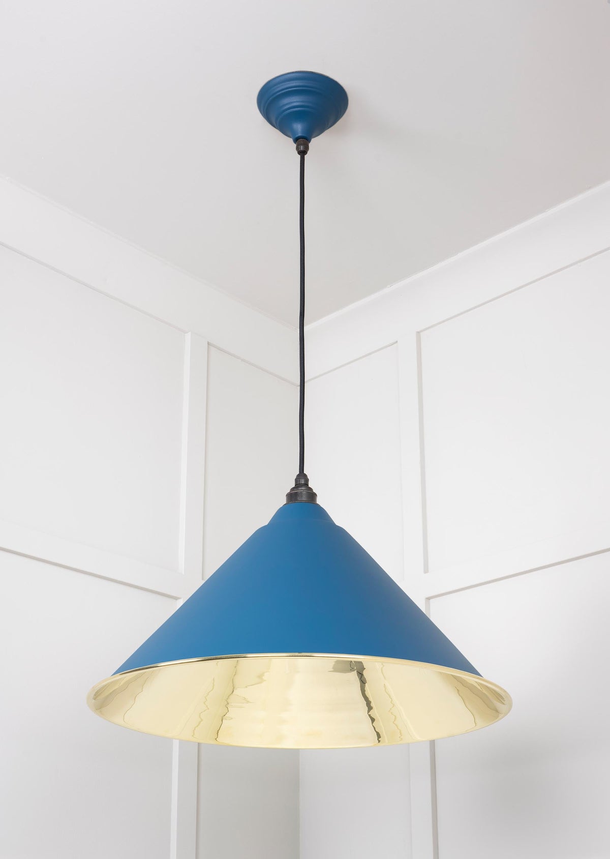 Smooth Brass Hockley Pendant by From The Anvil