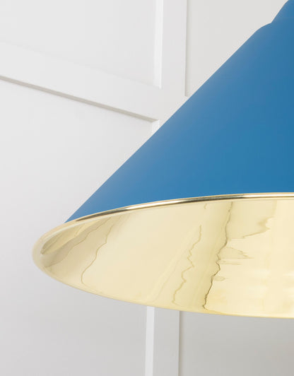 Smooth Brass Hockley Pendant by From The Anvil
