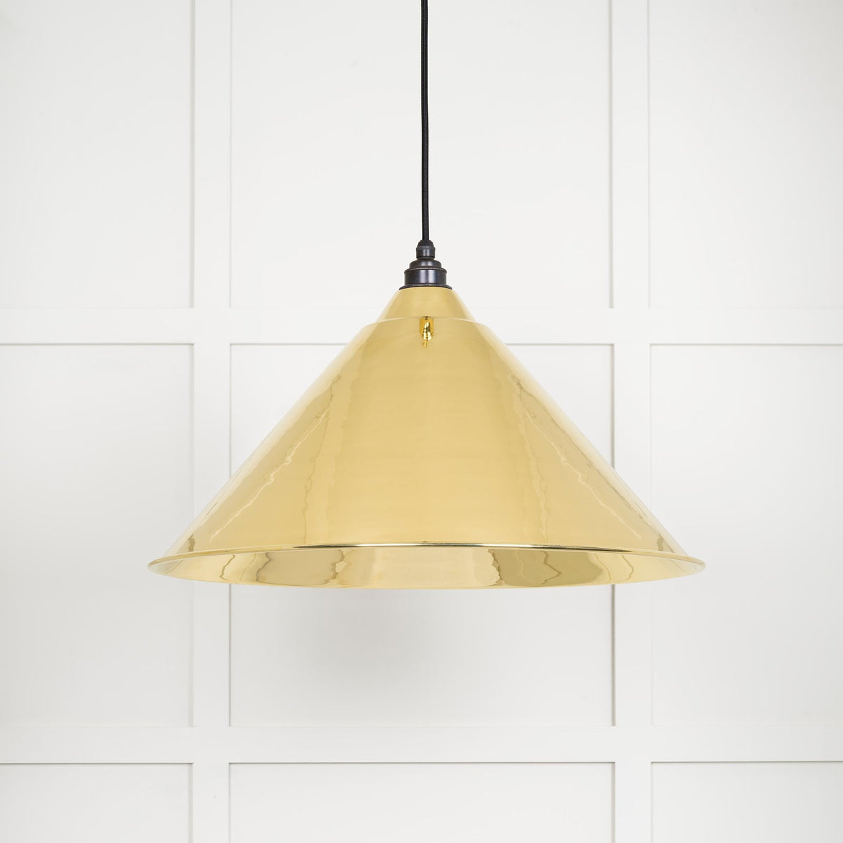 Smooth Brass Hockley Pendant by From The Anvil