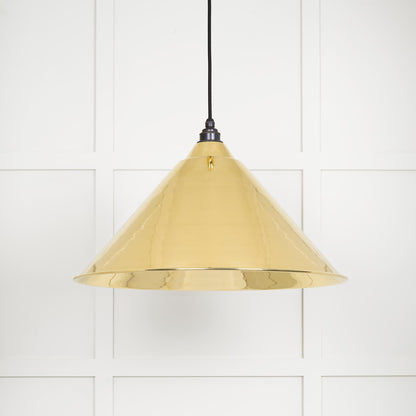 Smooth Brass Hockley Pendant by From The Anvil