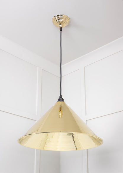 Smooth Brass Hockley Pendant by From The Anvil