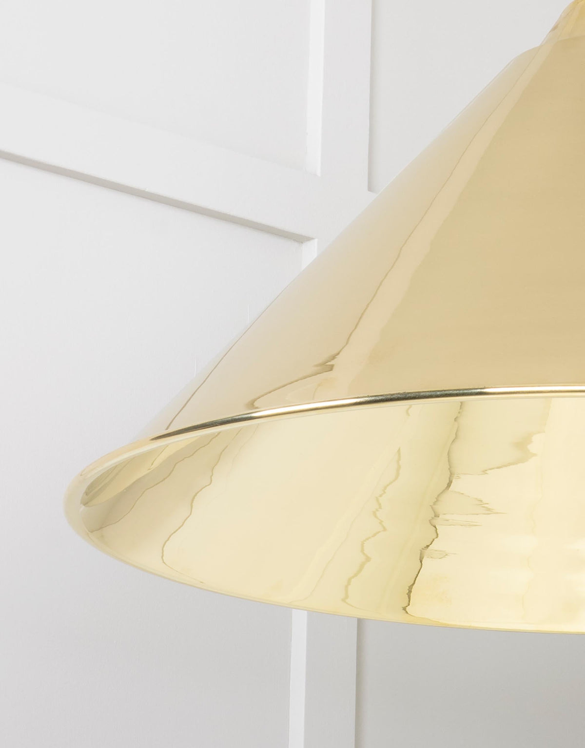 Smooth Brass Hockley Pendant by From The Anvil