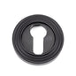 From The Anvil's Matt Black Round Euro Escutcheon