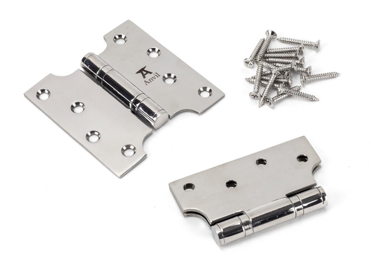 Parliament Hinges SS (pair) by From The Anvil