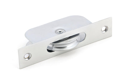 From The Anvil's Satin Chrome Square Ended Sash Pulley 75kg