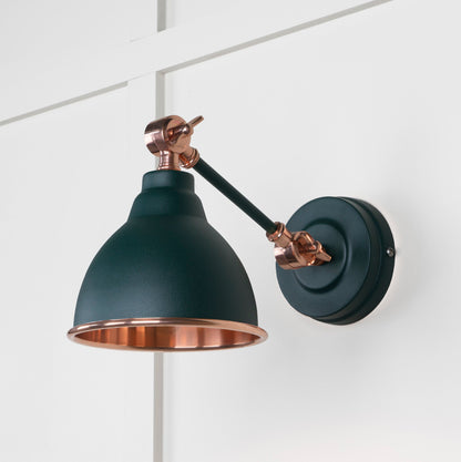 Smooth Copper Brindley Wall Light by From The Anvil