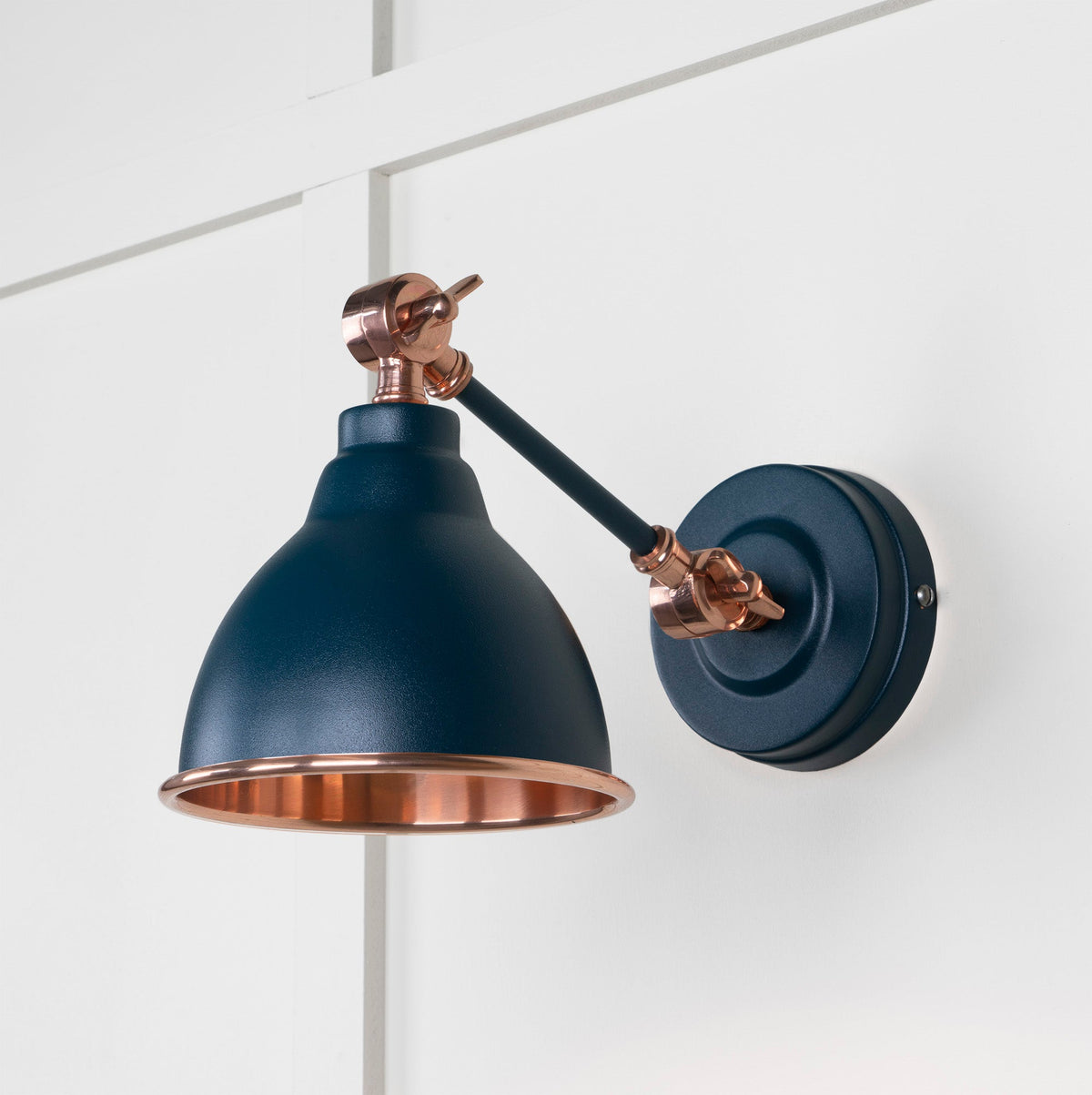 Smooth Copper Brindley Wall Light by From The Anvil