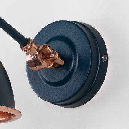 Smooth Copper Brindley Wall Light by From The Anvil