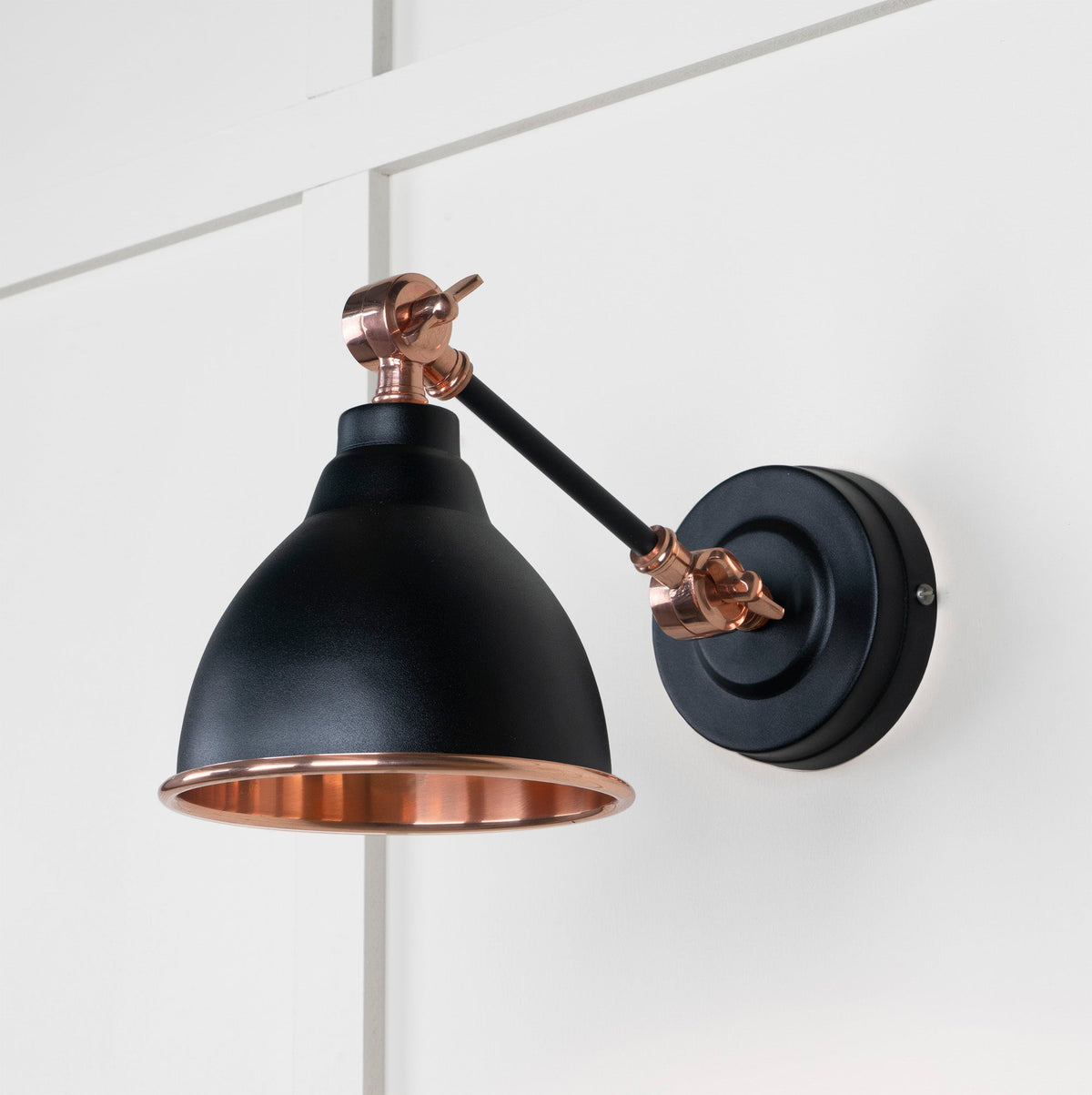 Smooth Copper Brindley Wall Light by From The Anvil