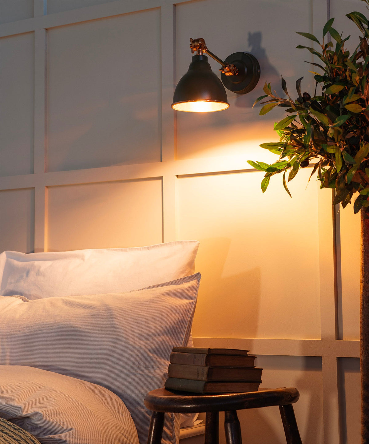 Smooth Copper Brindley Wall Light by From The Anvil