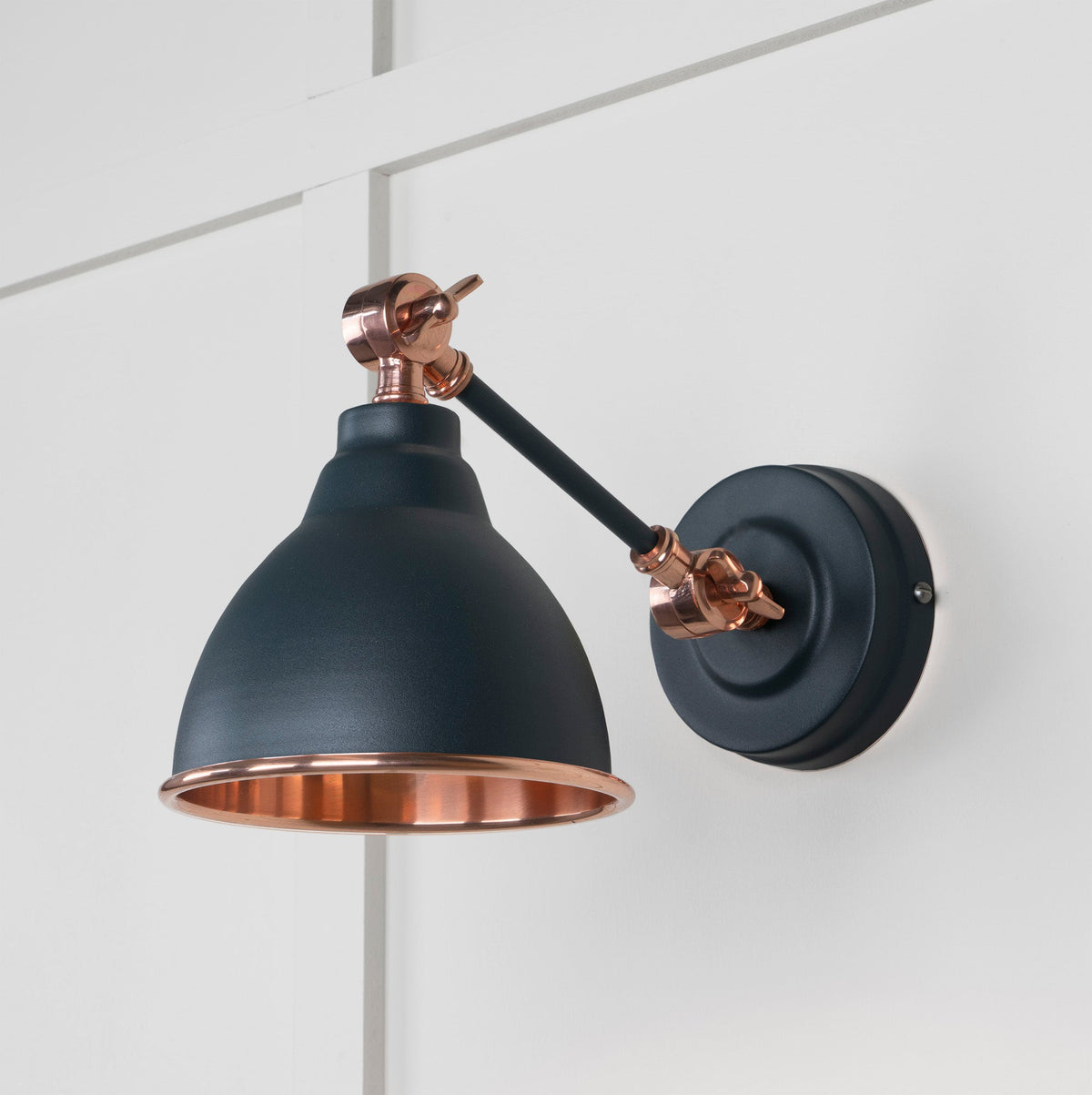 Smooth Copper Brindley Wall Light by From The Anvil