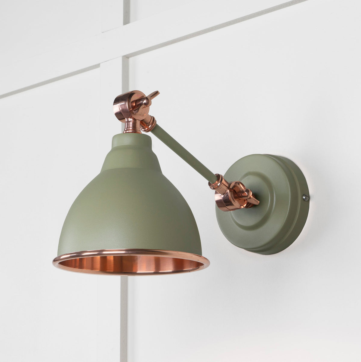Smooth Copper Brindley Wall Light by From The Anvil