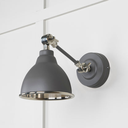 Smooth Nickel Brindley Wall Light by From The Anvil