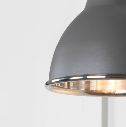 Smooth Nickel Brindley Wall Light by From The Anvil