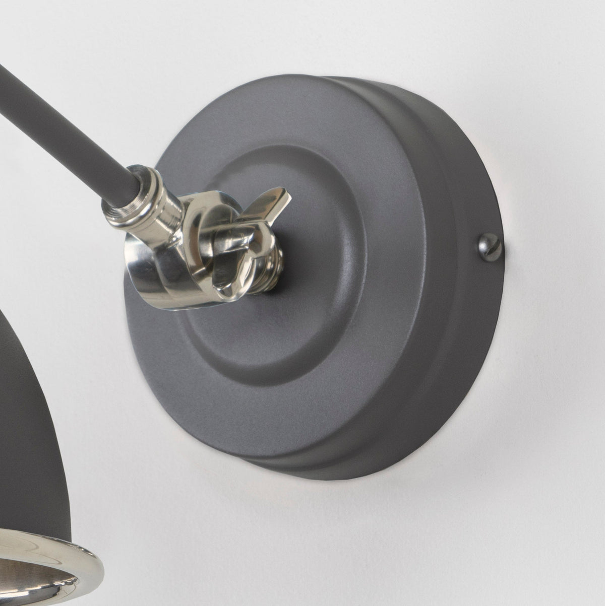 Smooth Nickel Brindley Wall Light by From The Anvil