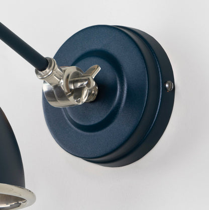 Smooth Nickel Brindley Wall Light by From The Anvil