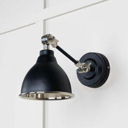Smooth Nickel Brindley Wall Light by From The Anvil