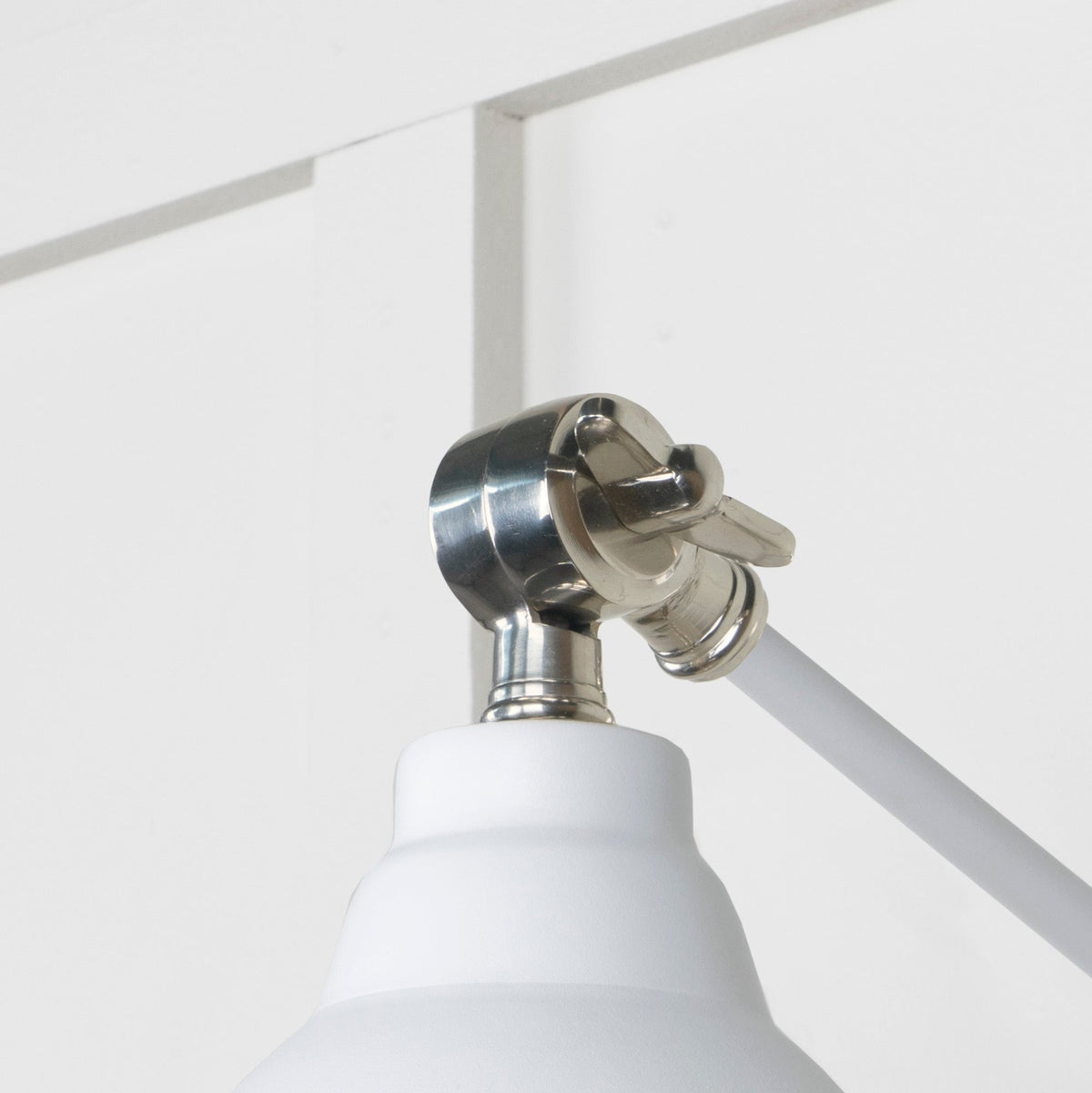 Smooth Nickel Brindley Wall Light by From The Anvil