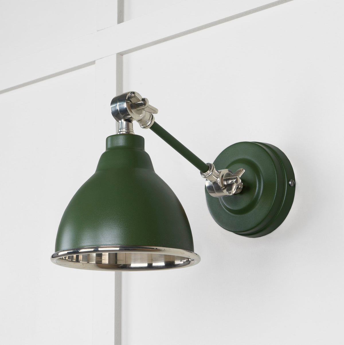 Smooth Nickel Brindley Wall Light by From The Anvil