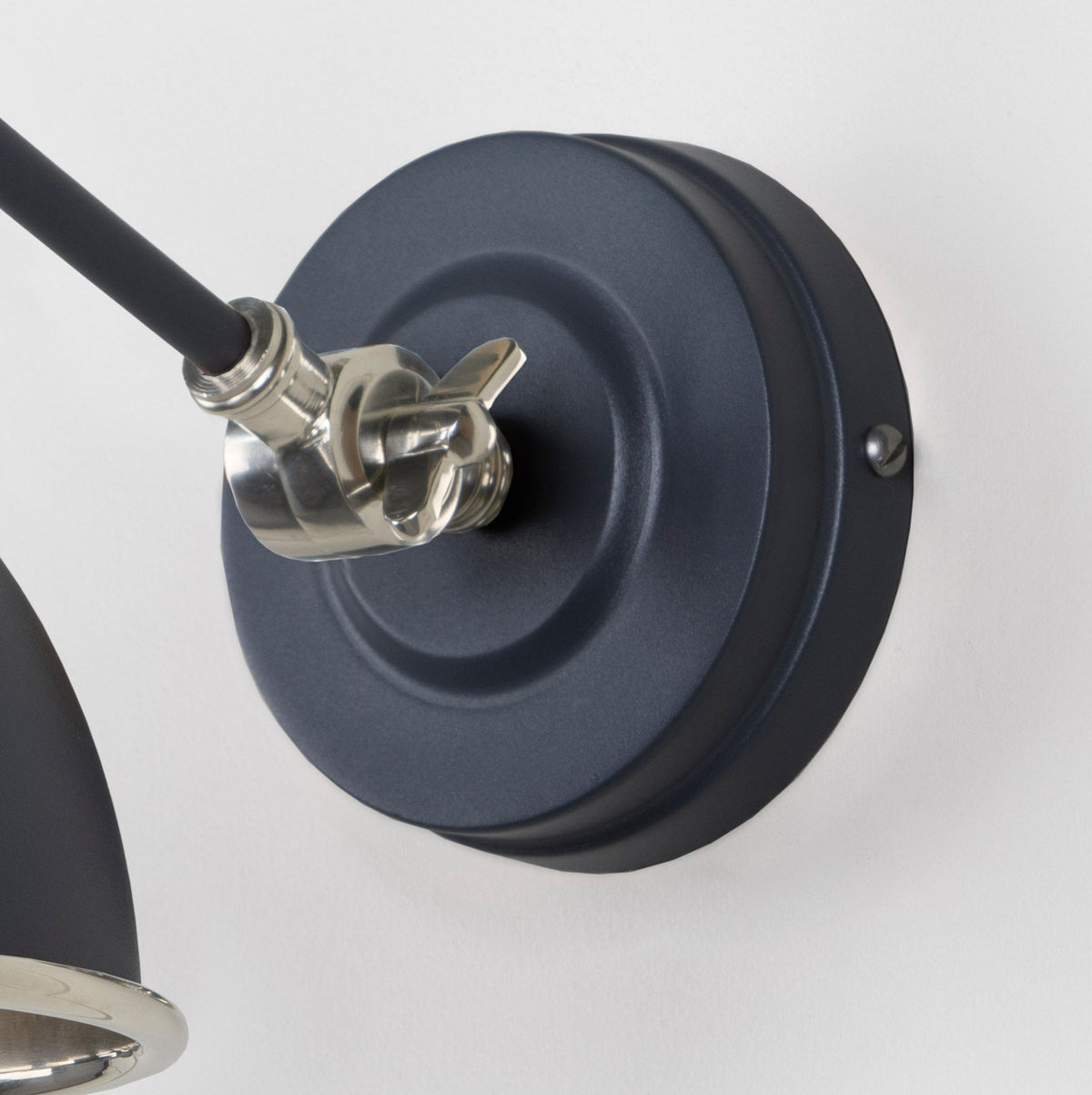 Smooth Nickel Brindley Wall Light by From The Anvil