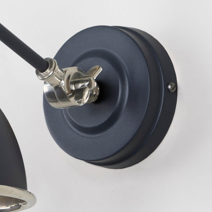Smooth Nickel Brindley Wall Light by From The Anvil
