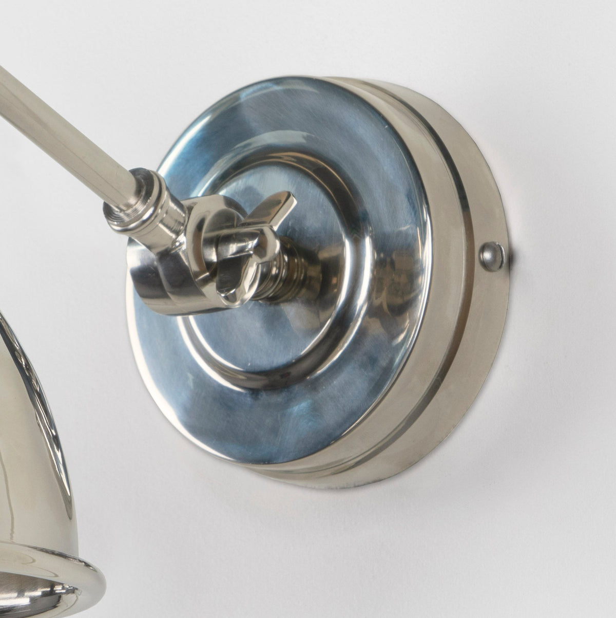 Smooth Nickel Brindley Wall Light by From The Anvil